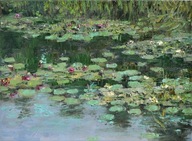 Grążele" obraz olejny na płótnie 30x40cm , oryginał Garncarek Al,,,