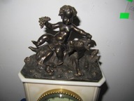 Figuralny-Brąz Złocony Zegar Kominkowy ok.1850r