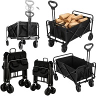 WÓZEK TURYSTYCZNY SKŁADANY PLAŻOWY TRANSPORTOWY TERENOWE KOŁA 100L CAMPING