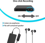 Vivaniir kompaktowy Dyktafon cyfrowy 128GB długi czas nagrywania A266