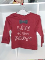 C&A Bordowa bluzka z muchą rozmiar 92 stan bdb