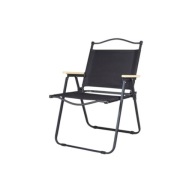 Składane krzesło ogrodowe, turystyczne, kempingowe, czarne