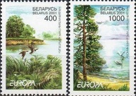 Białoruś 2001 Znaczki 409-10 ** Europa CEPT woda park narodowy