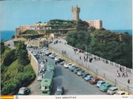 HISZPANIA - SAN SEBASTIAN - PARK IGUELDO - AUTOBUS - FLAGA - KRAJ BASKÓW