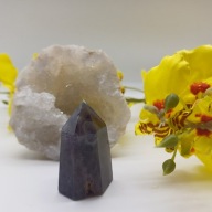 Kolekcja naturalny Ametyst szewron stożek 44mm