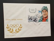 Srebrny medal Orderu Olimpijskiego dla J. Kukuczki - FDC z blokiem Fi 136