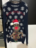 Ś Świąteczny Bożonarodzeniowy Redford uroczy renifer w roli Mikołaja M