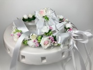 Zestaw komunijny, wianek i dekoracja na świecę