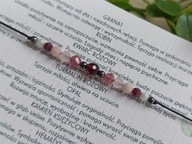 Bransoletka na szczęście, na sznurku, kamienie, amulet