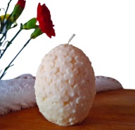 Wielkanocna Świeczka sojowa Pisanka z kwiatów, świeczki na Wielkanoc