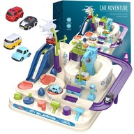 Interaktywny tor przeszkód dla samochodzików – kolorowy zestaw zabaw