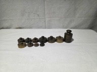 Stare odważniki mosiężne zestaw 20g-0.5kg