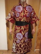 Kontusz czerwony ze złotym wzorem metalowe zapiny + pas gratis !!!