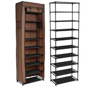 SZAFKA TEKSTYLNA Z PÓŁKAMI NA BUTY SKŁADANA STOJAK REGAŁ ORGANIZER PÓŁKI