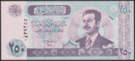 Irak 250 dinarów 2002 - Saddam Husajn - stan bankowy UNC