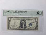 1 dolar 1935C USA silver certificate PMG 64 EPQ blok UD