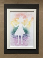 Plakat w ramce, ręczne wykonanie, 21x30 cm