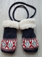 RĘKAWICZKI DZIECIĘCE Granatowe TAPE L'OEIL Futerko