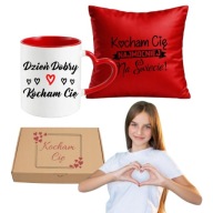 PREZENT NA DZIEŃ KOBIET PODUSZKA KUBEK DLA NIEJ DZIEWCZYNKI SZKOŁA ZESTAW