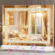 Lustro do Makijażu MakeUp z Kryształowym Oświetleniem - w stylu Hollywood