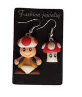 KOLCZYKI Z MODELINY SUPER MARIO BROS MUSHROOM