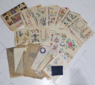Unikatowa kolekcja wzorów haftów wycinki z gazet lata 70-te