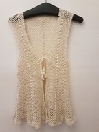 KAMIZELKA NARZUTKA DAMSKA R.S/M/38/40 BOHO HIPPIE BEZRĘKAWNIK