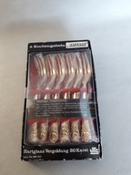 KOMPLET POZŁACANYCH WIDELCZYKÓW DESEROWYCH Baccara 6 szt