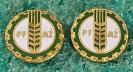 2XODZNAKA P.F.M.Ż. POZNAŃSKA FABRYKA MASZYN ŻNIWNYCH 2 SZTUKI - KOMPLET
