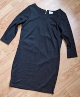 Wyszczuplajaca Czarna klasyczna sukienka zip z tyłu Vila S