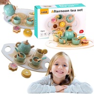 DREWNIANY ZESTAW DO HERBATY SERWIS HERBACIANY