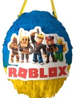 Piniata urodzinowa ROBLOX , ręcznie robiona o obwodzie 85cm z kijem