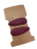 Spineczki spinki pyk klik gwiazdka święta zima czerwone pasy paski zielone