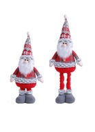 Mikołaj teleskopowe nogi 55cm figurka dekoracja świąteczna na prezent