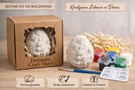 Zestaw DIY do malowania jajka gipsowego | Dekoracja Wielkanocna