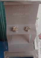 kolczyki gwiazdki ze srebra 925 z cyrkoniami