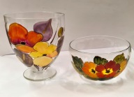 Wazon + misa komplet Ręcznie malowany