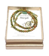 Naszyjnik Toggle kamienie naturalne Unakit Awenturyn Talizman Marzeń