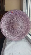 PATERA RÓŻOWO FIOLETOWA MODEL SHIRAZ SYGNOWANA NOWA IRENA INOWROCŁAW 35 cm