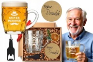 PREZENT NA DZIEŃ DZIADKA KUFEL 500 ML Z GRAWEREM GOTOWY ZESTAW