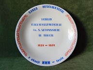 Pamiątkowy talerz Ćmielów PRL