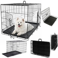 METALOWA KLATKA DLA PSA KOTA KENNELOWA TRANSPORTER SKŁADANY 76X54X62CM L