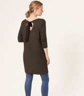 Długi sweterek tunika z błyszczącą nicią i ozdobną kokardą Mohito 36 S