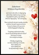A2 PLAKAT OBRAZ WIERSZ POEZJA WISŁAWA SZYMBORSKA ZAKOCHANI