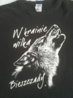 BLUZKA CZARNA "BIESZCZADY" WSPANIAŁA ROZ. M / 168