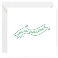 Kartka okolicznościowa z Podziękowaniami - You're Awesome - 14x14 cm