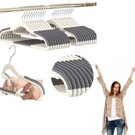 WIESZAKI PLASTIKOWE ANTYPOŚLIZGOWE NA UBRANIA DO SZAFY MOCNE PREMIUM 20 SZT