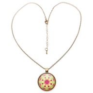 Wisiorek na łańcuszku retro vintage złoto Mandala mocy ukojenia harmonia