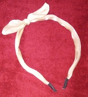 opaska z kokardką ecru