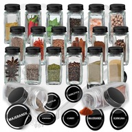 POJEMNIKI NA PRZYPRAWY SŁOICZKI ORGANIZER NAKLEJKI ZESTAW 24 SZT